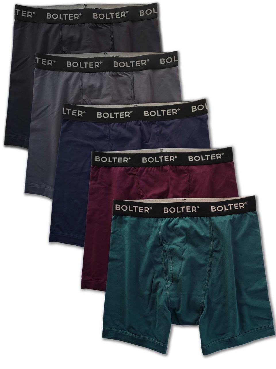 Boxer Briefs Cotton Spandex Stretch - 5-Pack - Bolter