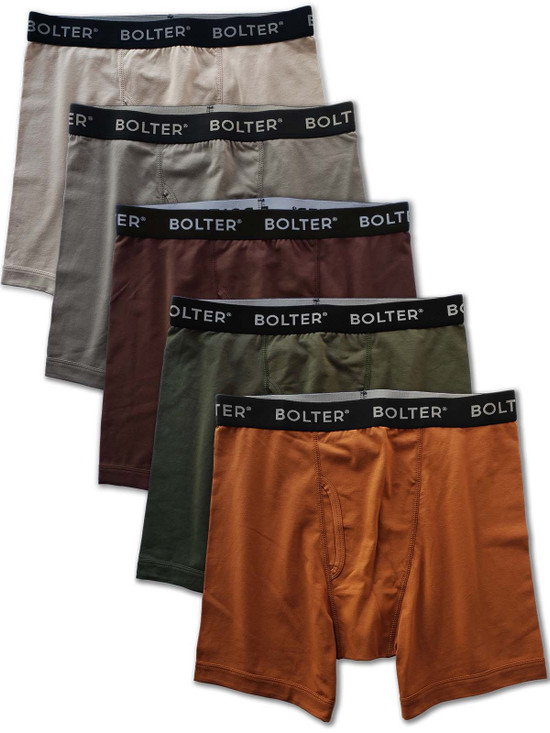 Boxer Briefs Cotton Spandex Stretch - 5-Pack 