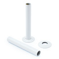 Radiator Pipe Covers 130mm Long - White (Pair)