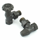 MS-VLVCHA-AA1 - Chartwell Angled Traditional Radiator Valve - Anthracite (Manual)