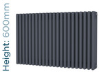 DR-A-COL-4-60988-TH - Cheltenham Anthracite 4 Column Horizontal Radiator H600mm x W988mm