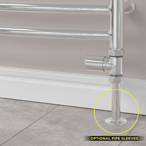 M-MAN-007-ST-C-SLEEVE-OPTION - Marvine Modern Manual Straight Chrome Radiator Valves