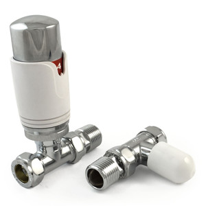 M-TRV-042-ST-W-ALT00 - Nena Modern TRV Straight White Thermostatic Radiator Valves