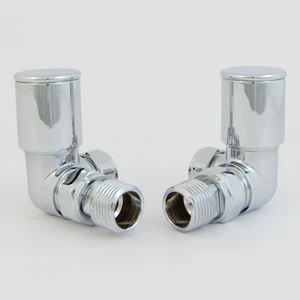 EV-HP15C - BiWorld Evolve Heavy Pattern Modern Manual Corner Radiator Valves - Chrome