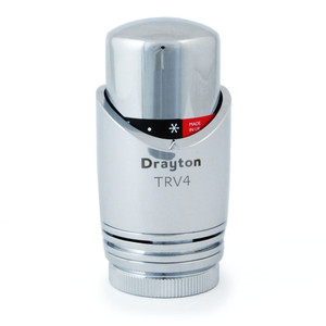 SC-0703013 - Drayton Replacement Head For TRV4 Thermostatic Radiator Valves - Chrome