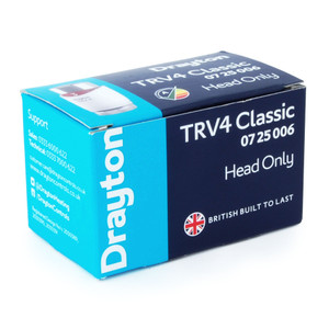 SC-0725006-ALT01 - Drayton Replacement Head For TRV4 Thermostatic Radiator Valves - White/Chrome