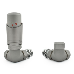M-TRV-052-CR-PWP-ALT00 - Duran Modern TRV Corner Matte Metallic Grey Thermostatic Radiator Valves