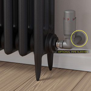 M-TRV-052-CR-PWP-SLEEVE-OPTION - Duran Modern TRV Corner Matte Metallic Grey Thermostatic Radiator Valves