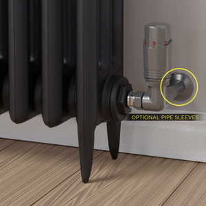 M-TRV-052-CR-MGP-SLEEVE-OPTION - Duran Modern TRV Corner Metallic Grey Thermostatic Radiator Valves