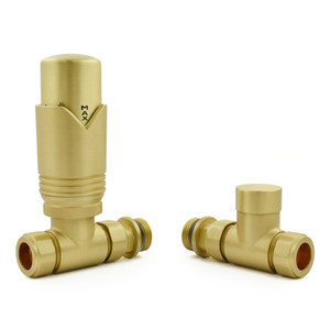 M-TRV-072-ST-BB-ALT00 - Ramone Modern TRV Straight Brushed Brass Thermostatic Radiator Valves