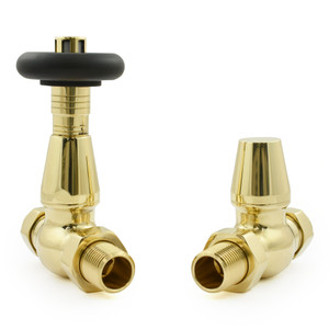 T-TRV-077-ST-UB - Jarrow Traditional TRV Unlacquered Brass Towel Radiator Valves