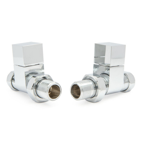 M-MAN-012-ST-C - Beyer Modern Manual Straight Chrome Radiator Valves