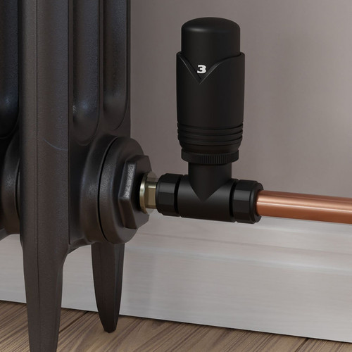 M-TRV-072-ST-SB-CU00 - Ramone Modern TRV Straight Satin Black Thermostatic Radiator Valves