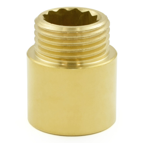 A-RVE-2-503-20-UB - Radiator Valve Extension 20mm Long - Unlacquered Brass