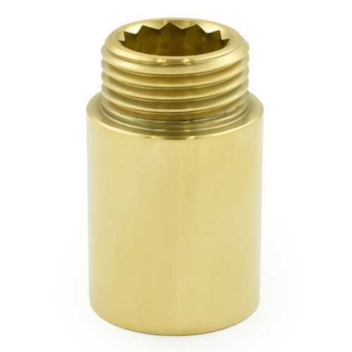 A-RVE-2-503-30-UB - 503 30mm Rigid Radiator Valve Extensions 1/2 inch BSP - Unlacquered Brass