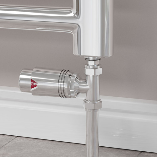 M-TRV-075-ST-CC-CU00 - Exeter Modern TRV Chrome Towel Radiator Valves