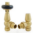 T-TRV-019-AG-UB - Flatford Traditional TRV Angled Unlacquered Brass Thermostatic Radiator Valves with Sleeves T-TRV-019-AG-UB - Flatford Traditional TRV Angled Unlacquered Brass Thermostatic Radiator Valves with Sleeves
