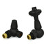 T-TRV-020-CR-TB-ALT02 - Flatford Traditional TRV Corner Textured Black Thermostatic Radiator Valves with Sleeves T-TRV-020-CR-TB-ALT02 - Flatford Traditional TRV Corner Textured Black Thermostatic Radiator Valves with Sleeves