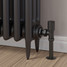 M-MAN-006-AG-A-PIP-LS03 - Marvine Modern Manual Angled Anthracite Radiator Valves With Sleeves M-MAN-006-AG-A-PIP-LS03 - Marvine Modern Manual Angled Anthracite Radiator Valves With Sleeves