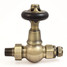 T-MAN-046-ST-AB-ALT00 - Chastleton Traditional Manual Straight Antique Brass Radiator Valves With Sleeves T-MAN-046-ST-AB-ALT00 - Chastleton Traditional Manual Straight Antique Brass Radiator Valves With Sleeves