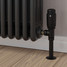 M-TRV-071-AG-SB-PIP-LS01 - Ramone Modern TRV Angled Satin Black Thermostatic Radiator Valves With Sleeves M-TRV-071-AG-SB-PIP-LS01 - Ramone Modern TRV Angled Satin Black Thermostatic Radiator Valves With Sleeves