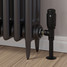 M-TRV-071-AG-SB-PIP-LS02 - Ramone Modern TRV Angled Satin Black Thermostatic Radiator Valves With Sleeves M-TRV-071-AG-SB-PIP-LS02 - Ramone Modern TRV Angled Satin Black Thermostatic Radiator Valves With Sleeves