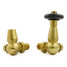 T-TRV-069-CR-UB-ALT01 - Jarrow Traditional TRV Corner Unlacquered Brass Thermostatic Radiator Valves With Sleeves T-TRV-069-CR-UB-ALT01 - Jarrow Traditional TRV Corner Unlacquered Brass Thermostatic Radiator Valves With Sleeves