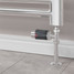 M-TRV-075-ST-CA-PIP-LS00 - Exeter Modern TRV Chrome & Anthracite Towel Radiator Valves With Sleeves M-TRV-075-ST-CA-PIP-LS00 - Exeter Modern TRV Chrome & Anthracite Towel Radiator Valves With Sleeves