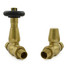 T-TRV-077-ST-UB-ALT00 - Jarrow Traditional TRV Unlacquered Brass Towel Radiator Valves T-TRV-077-ST-UB-ALT00 - Jarrow Traditional TRV Unlacquered Brass Towel Radiator Valves
