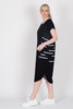 Crossing Lines Dress Black