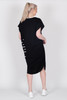 Crossing Lines Dress Black