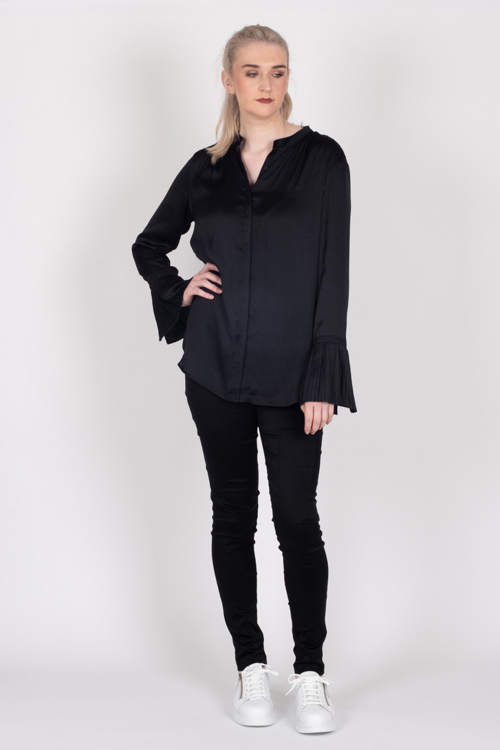 Storm Paloma Shirt Black Satin