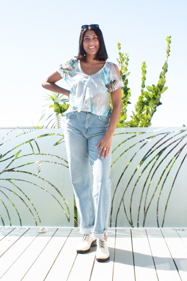 Style X Lab Fly High Top in Turquoise, style shoot