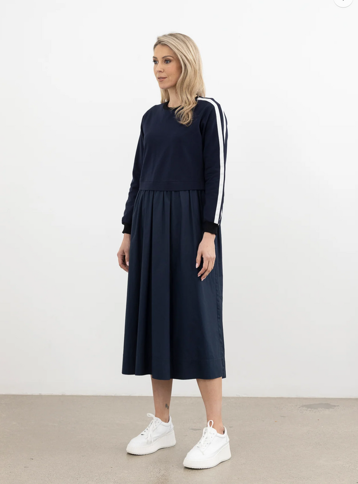 Style X Lab Frost Noir Dress Navy Model Shot Front