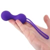 Bodywand Squeeze 3pc Kegel Training Set shown ready for use with three graduated weighted silicone balls for progressive, discreet pelvic floor training and heightened intimate pleasure