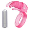 Side profile of CalExotics Triple Clit Flicker demonstrating the contoured erection support ring and triple prong clitoral stimulator for comfortable and effective wear