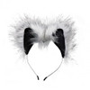 Close-up of the matching grey wolf ears and headband from Tailz set demonstrating the soft faux fur and adorable beast transformation look