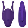 Side profile of CalExotics Nipply Play Rechargeable Nipplettes demonstrating the contoured clamp design, adjustable tension, and powerful vibrating motor for comfortable and effective nipple stimulation