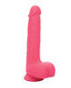 CalExotics Studs 7 inch Rumbling & Thrusting Silicone Dildo in premium liquid silicone showing its full realistic shaft with deep rumbling vibration and dynamic thrusting action for intense pleasure