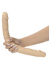 Side view of CalExotics Studs 16 inch dual-ended silicone dong showing full length and texture