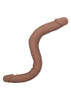 CalExotics Studs 16 inch Bend & Hold dual-ended silicone dong in chocolate tone with realistic tips
