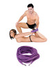 Fetish Fantasy Japanese Silk Rope 35ft coiled purple soft bondage rope