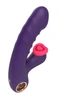 Close-up of ribbed purple G-spot shaft on Sweet Heart Pleasure Vibe
