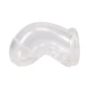 Side view of Rock Solid clear Cock Cage showing length and shape