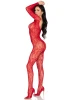 Leg Avenue Lace Lingerie Jumpsuit side view - Red