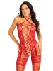 Leg Avenue Heart Net Halter Bodystocking front view