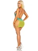 Leg Avenue Seamless Ombre Mini Dress back view - Ocean