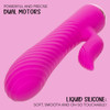 Side view of CalExotics Extra Thicc pink liquid silicone gyrating vibrator