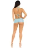 Leg Avenue 3pc Rhinestone Wrap Around Bra Top, Panty, & Sarong back view