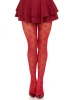 Leg Avenue Love Struck Heart Net Tights - Red
